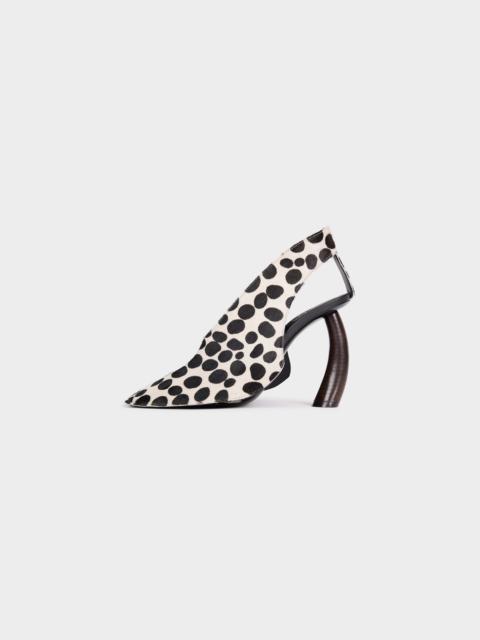 A.W.A.K.E. MODE LAUREN SANDAL DALMATIAN PRINT