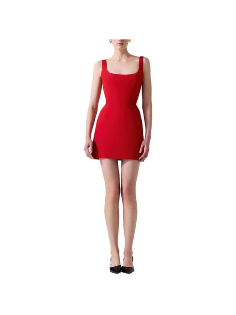 Carolina Herrera Thin Strap Scoop Neck Silk Mini Dress