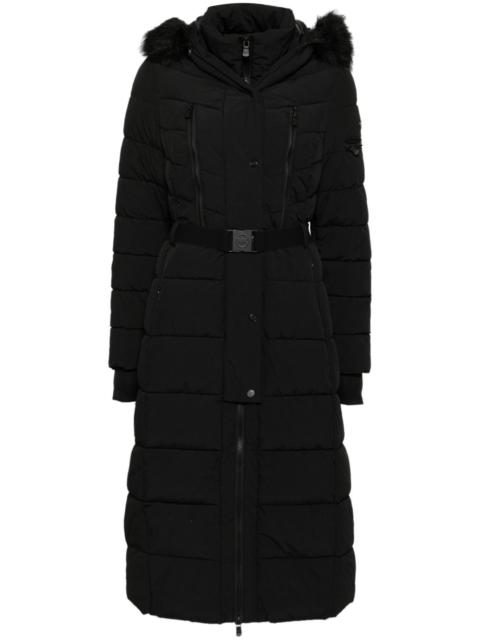 MICHAEL KORS belted maxi Scuba coat