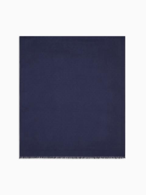EMPORIO ARMANI MODAL AND COTTON STOLE WITH ALL-OVER JACQUARD LOGO