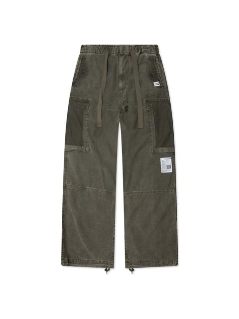 Maison MIHARAYASUHIRO COTTON SATIN CARGO TROUSERS - DARK GREEN