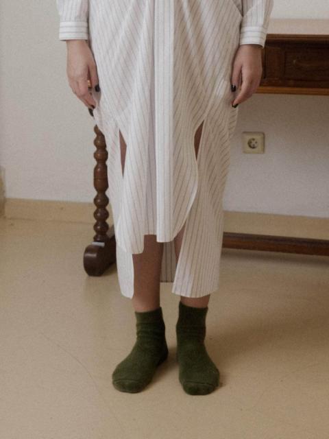 BASERANGE Buckle Overankle Socks - Textured Organic Cotton