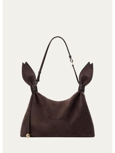 Loewe Scarf Medium Suede Shoulder Bag