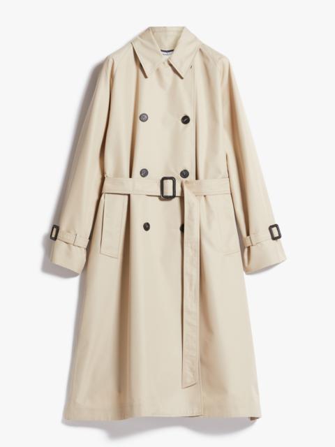 Max Mara 사이트맵 Reversible, 물 저항하는 면 트렌치 외투