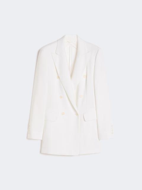 Max Mara Cotton crepe canvas blazer - OPTICAL WHITE