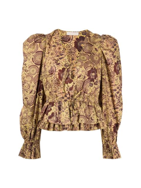 Ren floral-print blouse