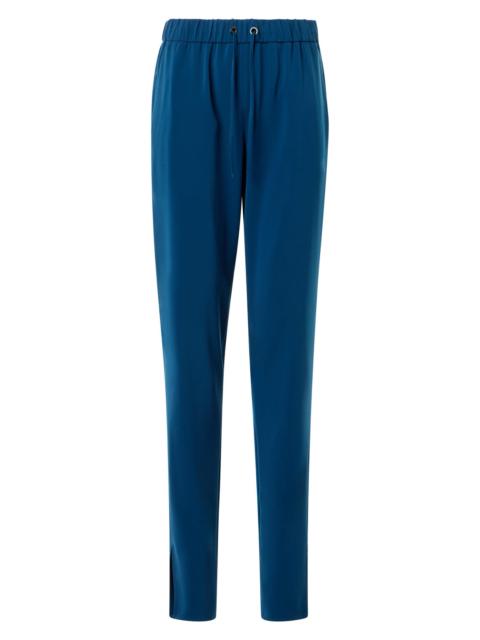 AKRIS Women's Mike Laser-Cut Crêpe Drawstring Pants - Dark Blue Lemon