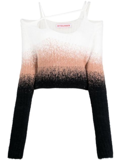 OTTOLINGER gradiebt-effect off-shoulder knitted jumper