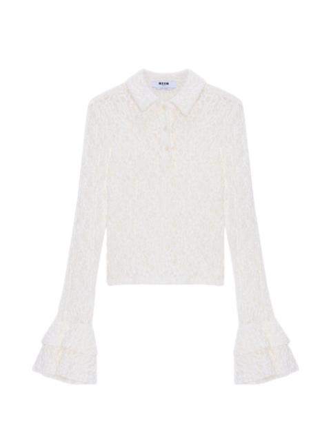 MSGM lace polo top