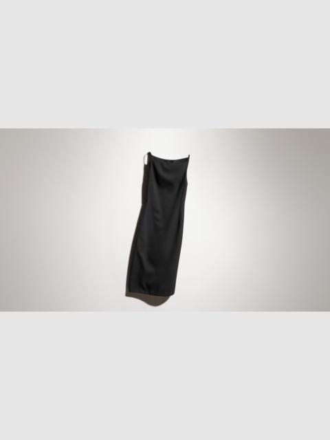 GUCCI Fine silk faille dress with tag