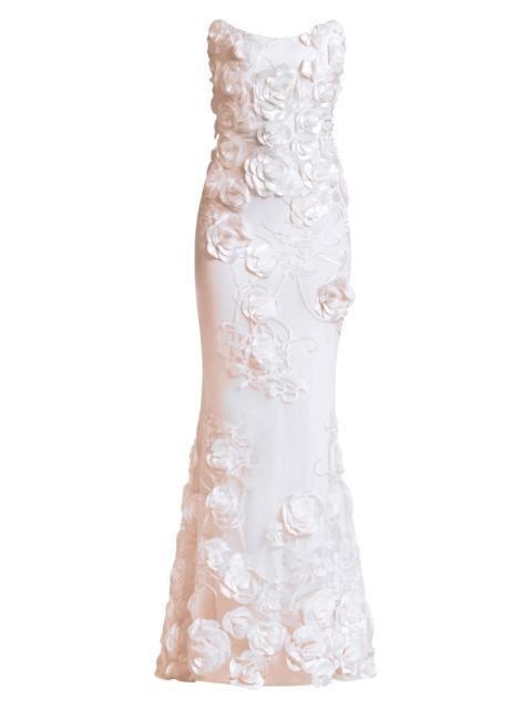 ZHIVAGO Women's Aonia Floral Appliqué Mermaid Gown - Ivory