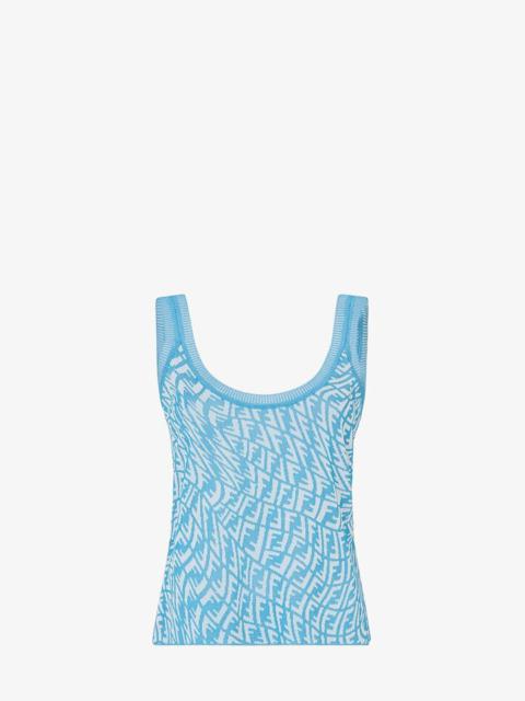 FENDI Light blue viscose top