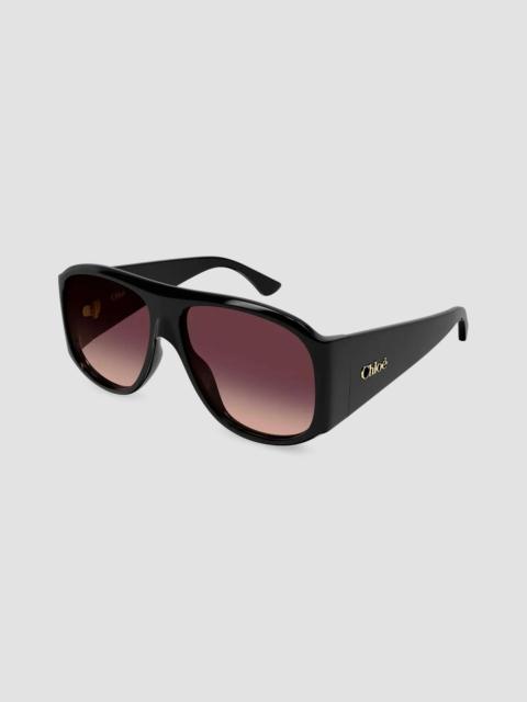 Chloé Women's 60MM Geometric Sunglasses - Black