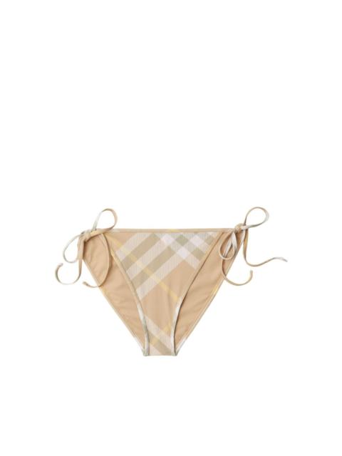 Burberry checked side-tie bikini bottoms