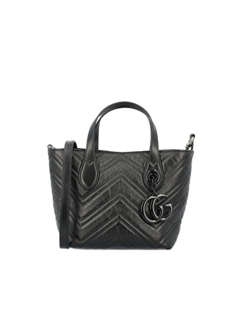GUCCI chevron logo charm shoulder bag