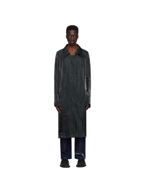 EDWARD CUMING Black Semi-Sheer Coat