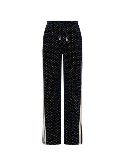 THE UPSIDE Spellbound Roma polka-dots side-stripe trousers