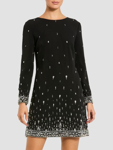 MAC DUGGAL Women's Embellished Crêpe Mini Dress - Black