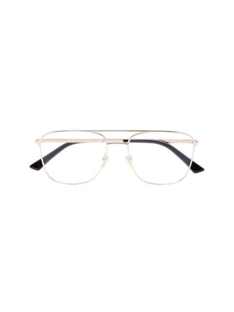 pilot-frame two-tone glasses