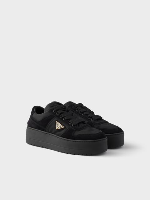 Prada Downtown Bold Re-Nylon and suede sneakers
