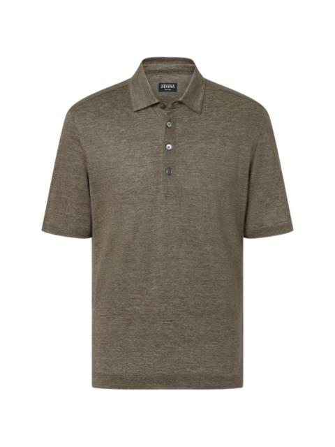 ZEGNA oasi lino polo shirt