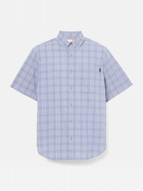 Timberland Men's Checkered Poplin Short-Sleeve Shirt