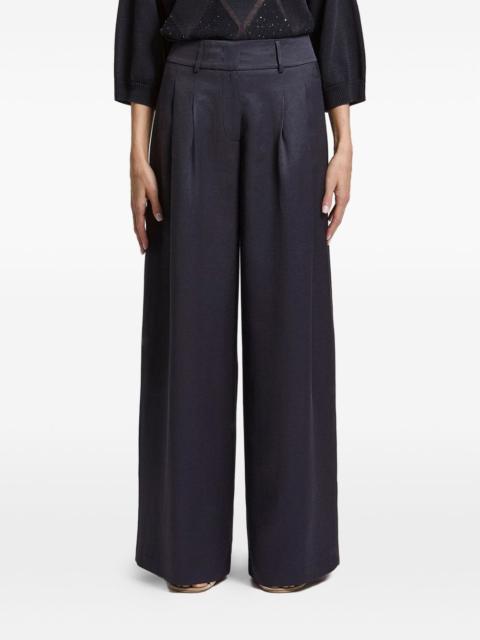 PESERICO pleated wide-leg trousers