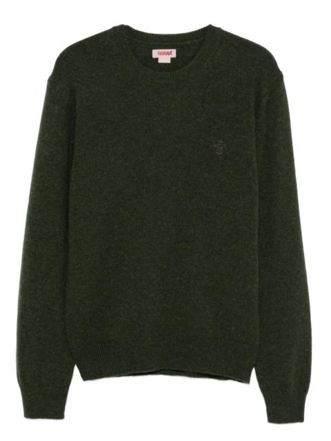 Baracuta embroidered crew-neck sweater