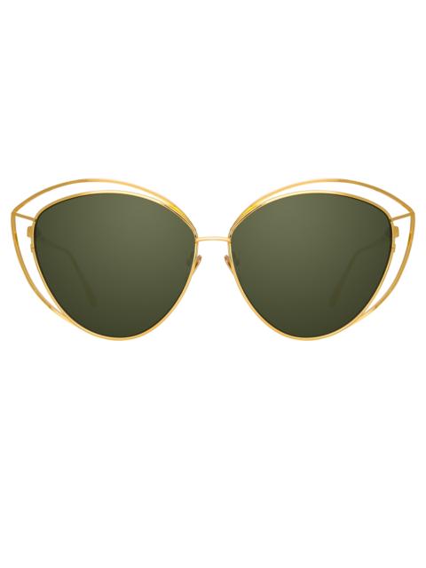 LINDA FARROW Lorita in 22K Gold and Green
