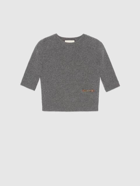 GUCCI Cashmere top with Horsebit