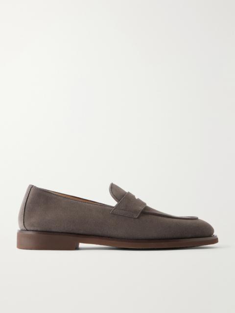 Brunello Cucinelli Flex Suede Penny Loafers