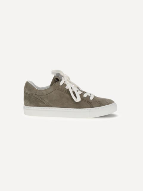 Brunello Cucinelli Suede Sneakers with Precious Loop