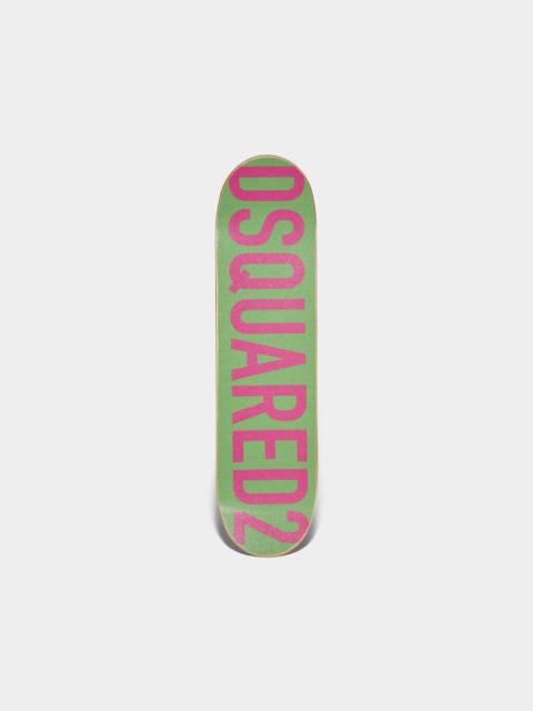 DSQUARED2 ALL OVER D NEON SKATEBOARD