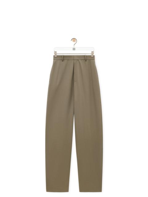 Trousers in cotton and silk