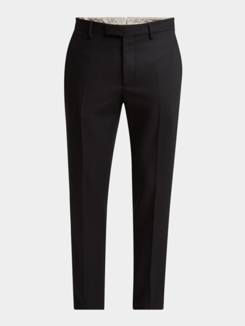 Etro Men's Slim Flat-Front Evening Pants