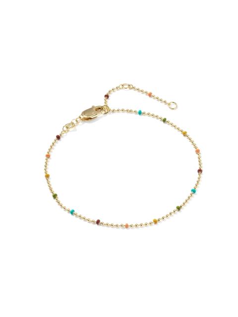 KENDRA SCOTT Alice Color Beaded 14k Gold-Filled Chain Bracelet