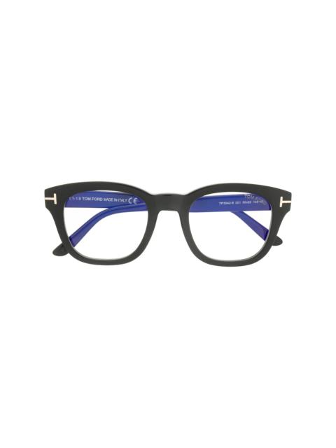 TOM FORD blue block soft square glasses