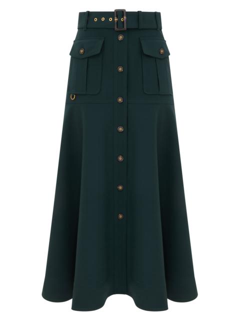 Zimmermann CLASH WOOL MIDI SKIRT