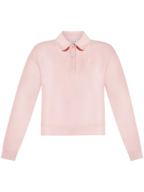 LACOSTE logo-embossed cotton sweatshirt