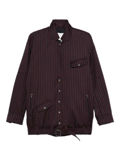gingham bomber jacket