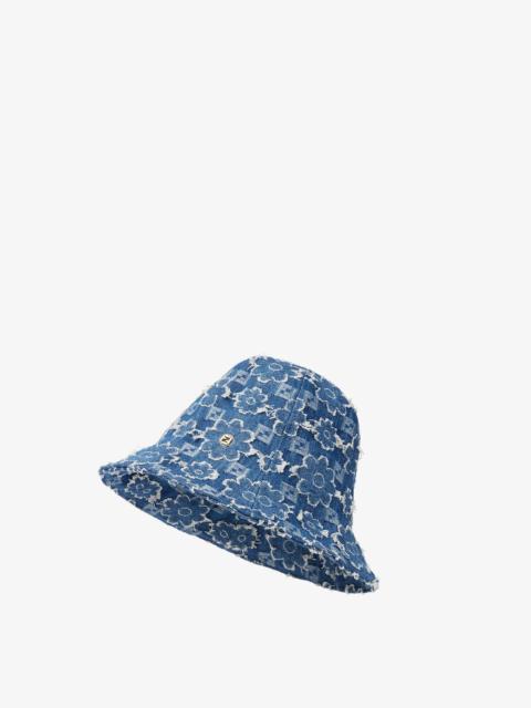 FENDI Hat Blue FF denim cloche
