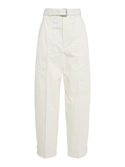 Belted Cotton Barrel Pants neutral