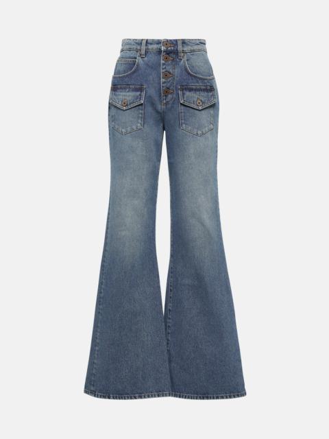 Balmain High-rise flared jeans