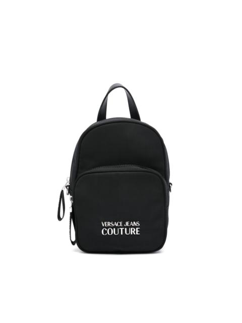 VERSACE JEANS COUTURE logo-lettering zipped backpack