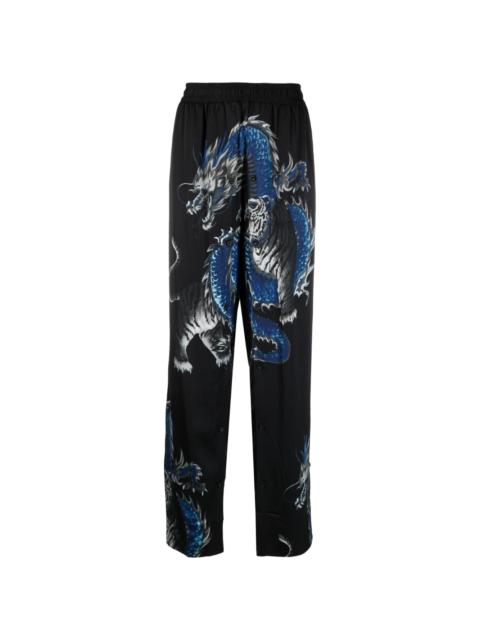 Y/Project wide-leg animal-print trousers
