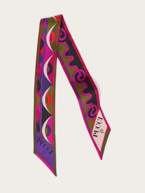 ASTRO AND ROMBI PRINT SILK TWILL SCARF