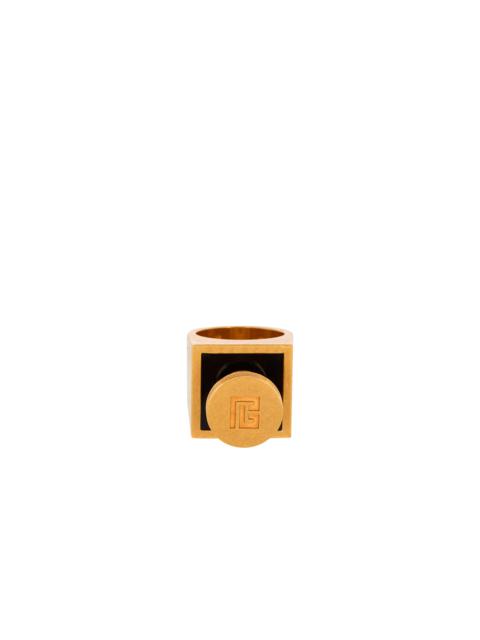 Balmain Brass Perfume ring