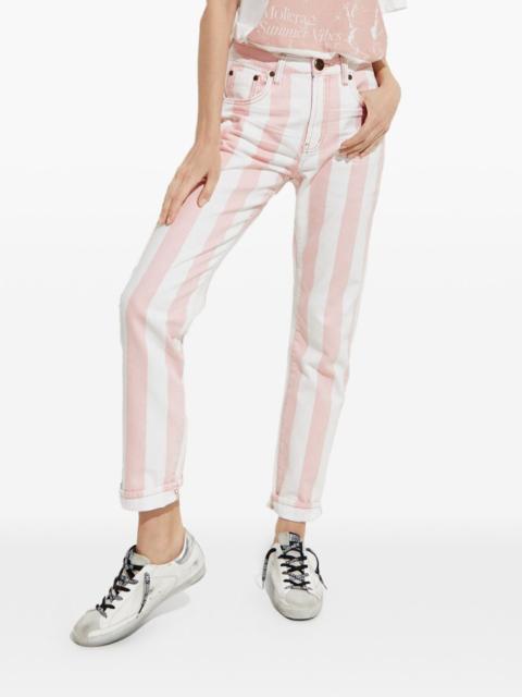ONE TEASPOON x Moliera 2 striped straight jeans