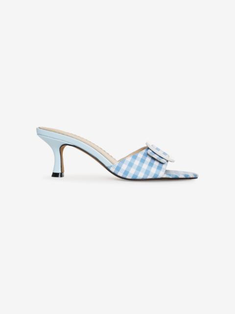 For Love & Lemons Eloise Gingham Buckle Mule