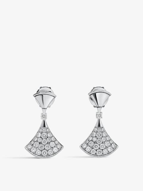 Divas' Dream 18ct white-gold and 0.94ct diamond earrings